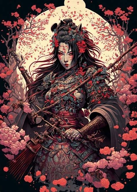 Japanese Samurai Graphics Lady Japanese Asthetic Samurai Samurai