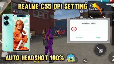 Realme C55 Dpi Setting Free Fire Dpi Realme C55 Auto Headshot Dpi