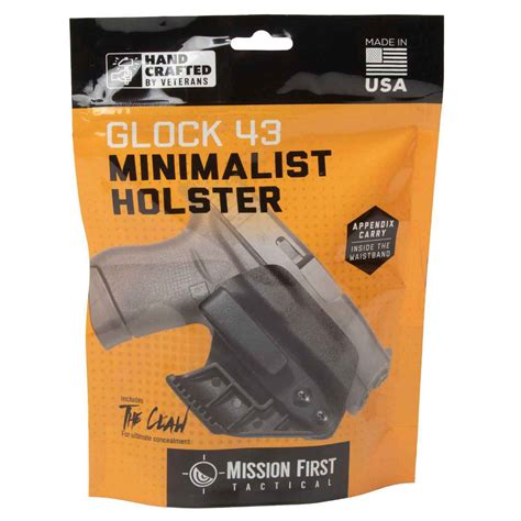 Mission First Tactical Minimalist Glock 4243 Ambidextrous Appendix Iwb Holster Sportsmans