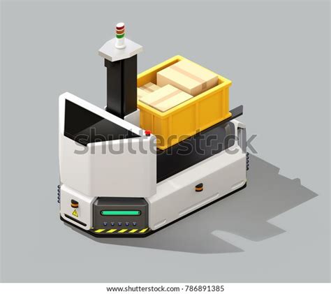 Self Driving Agv Automatic Guided Vehicle Stock Illustration