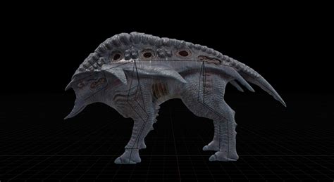 3d Model Behemoth Alien Creature Vr Ar Low Poly Cgtrader