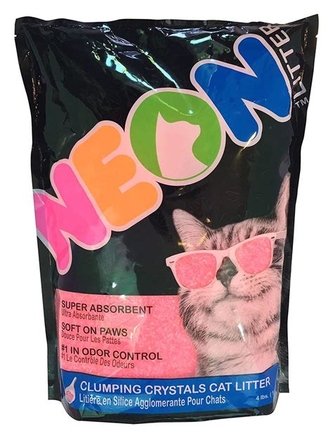 NEON Clumping Silica Gel Cat Litter, 4 lb, Pink | Cat litter, Litter ...