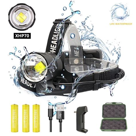 Buy Lumen Super Bright Headlight Xhp Led Headlamp Waterproof