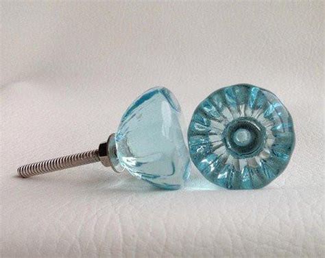 Antique Vintage Style Aqua Glass Cabinet Knobs Pulls 1.5 Inch – Dwyer ...