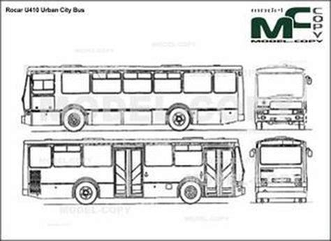 Rocar U410 Urban City Bus 2d Drawing Blueprints 40885 Model