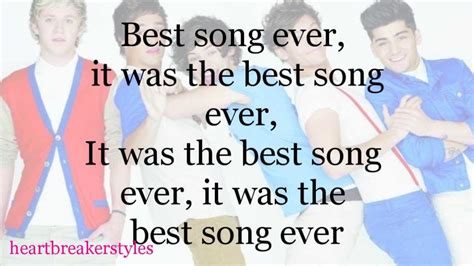 One Direction Best Song Ever Lyrics Youtube