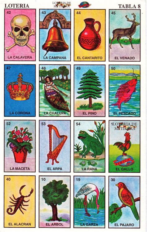 Printable Loteria Cards The Complete Set Of 10 Tablas Printable