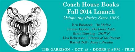 Coach House Books Fall 2014 Launch