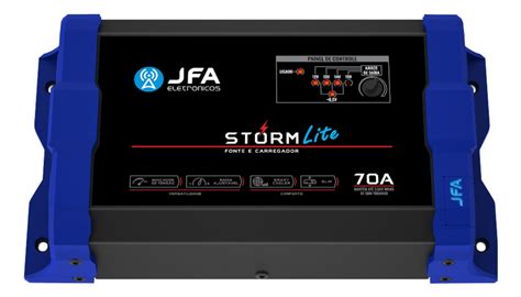 Fonte Carregador De Bateria Jfa 70a Lite Storm Slim Bivolt