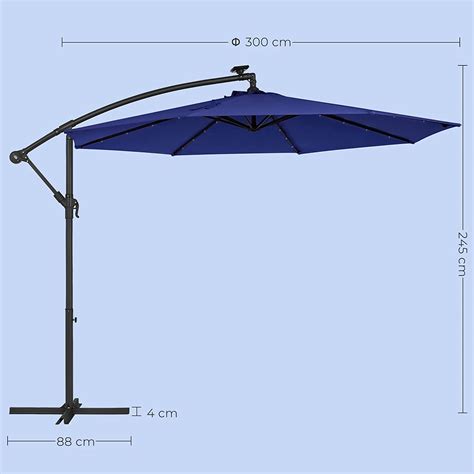 Parasol Met Led Verlichting Op Zonne Energie Verkeerslichtparasol