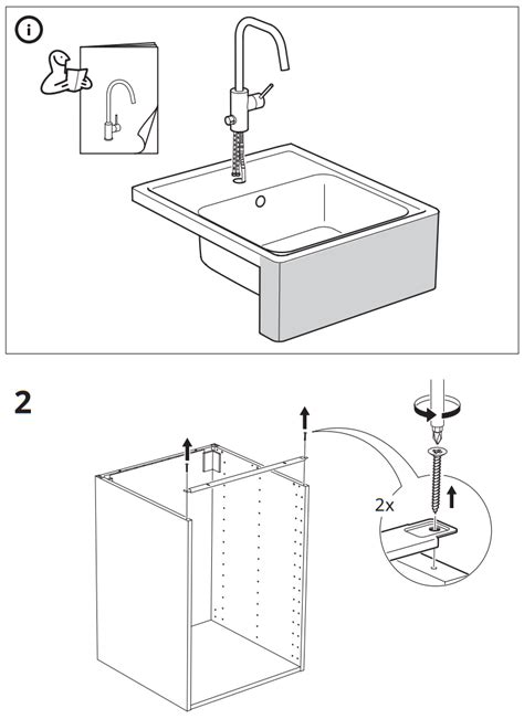 Ikea Bredsjon Sink Bowl With Visible Front Stainless Steel Instruction Manual