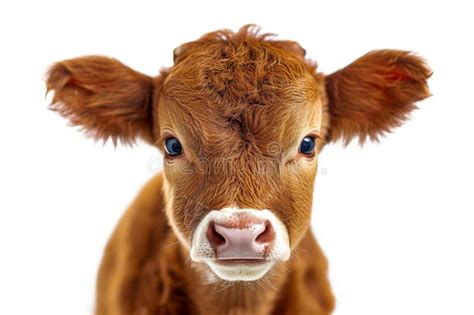 A Brown Cow with Blue Eyes Looking at the Camera Stock Photo - Image of ...