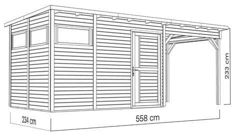 Prefab Panelen Tuinhuis Met Plat Dak Incl Overkapping Vloer En