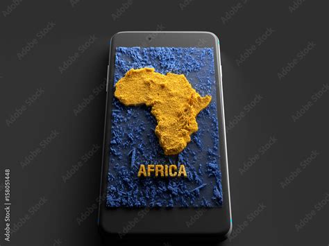 Mobile Maps 3d Rendering Stock Illustration Adobe Stock