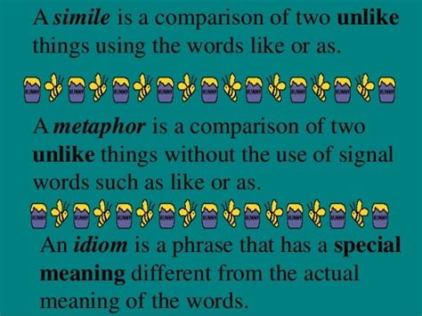 Similes Idioms And Metaphors