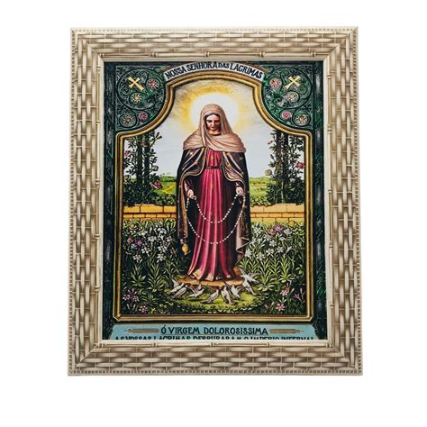 Quadro Nossa Senhora Das L Grimas Moldura Cm X Cm