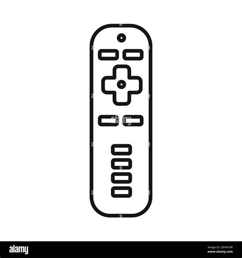 Remote Control Icon Black Line Art Vector In Black And White Outline