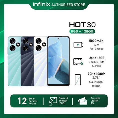 Jual Infinix Hot GB Up To GB Extended RAM Helio G FHD Hz MP AI