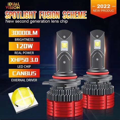 Ampoules De Phares De Voiture LED CANBUS H11 H7 9012 HIR2 H1 9005