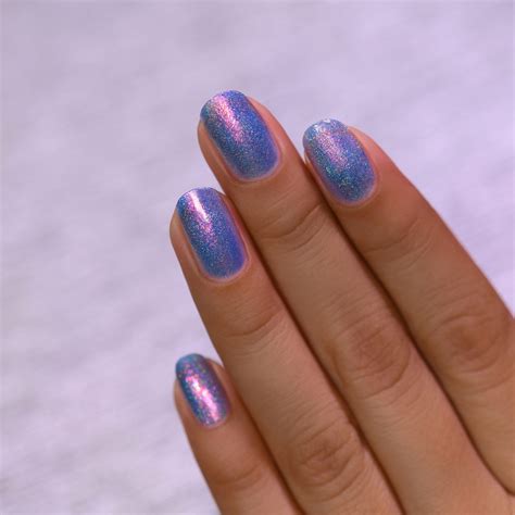 Pool Party Vivid Iridescent Blue Holographic Jelly Nail Polish By Ilnp