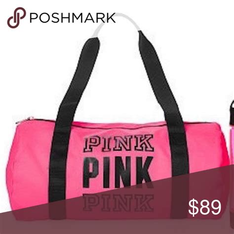 PINK Victoria S Secret Neon Pink Duffle Gym Bag Pink Duffle Bag