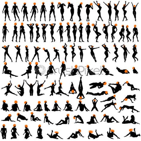 Naked Sexy Girls Silhouettes Stock Vector Crushpixel