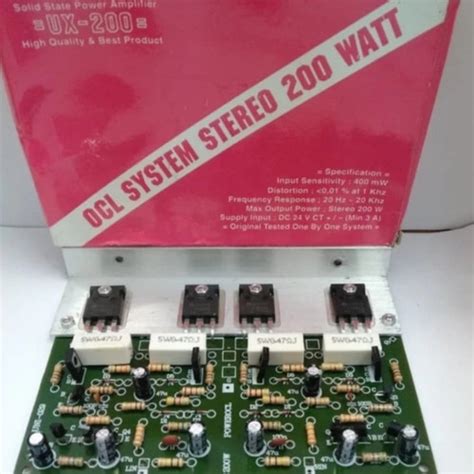 Jual Kit Amplifier Power Ampli Stereo Ocl W Watt Ux Ux