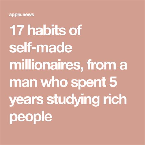 17 Habits Of Self Made Millionaires Artofit