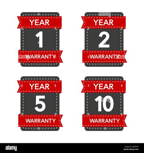 Badges Set With Year Warranty On White Background Vector Illustration Stock Vector Image And Art