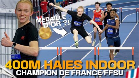 Championnats de France Universitaire 400m Haies Médaille d OR aux