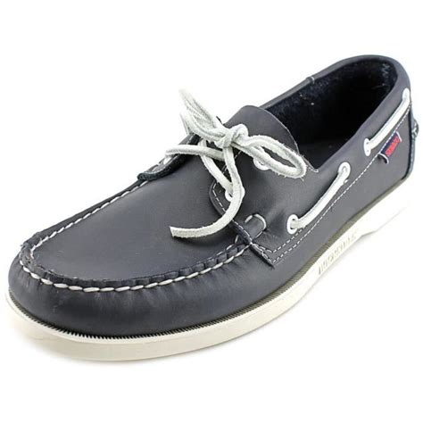 Sebago Docksides Hommes Cuir Chaussure De Bateau Bleu Cdiscount