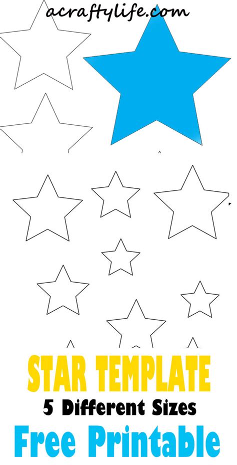 Free Star Templates To Make Different Sizes Printable Outlines