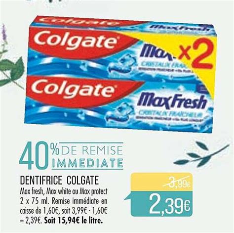 Offre Dentifrice Colgate Chez Match