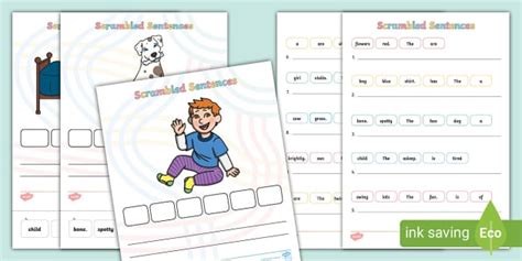 Scrambled Sentences Activity Sheets Twinkl Teacher Made