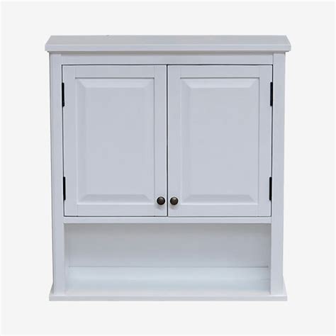 Dorset Wall Mounted Bath Storage Cabinet With Doors And Open Shelf By Alaterre Furniture Fy