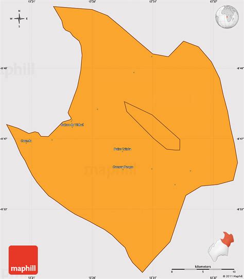 Political Simple Map Of Cacuaco Cropped Outside