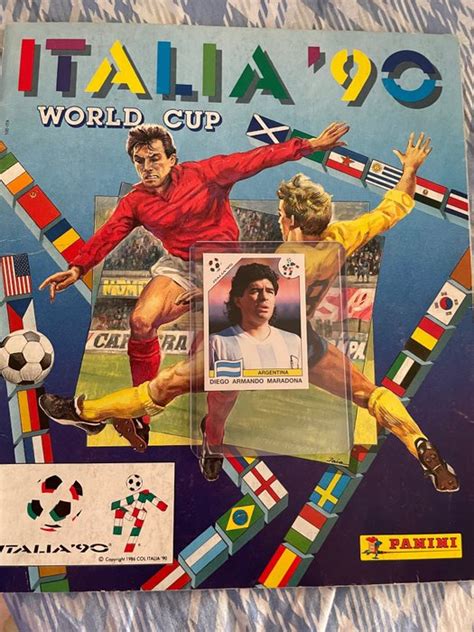 Panini World Cup Italia Maradona Sticker Incomplete Album