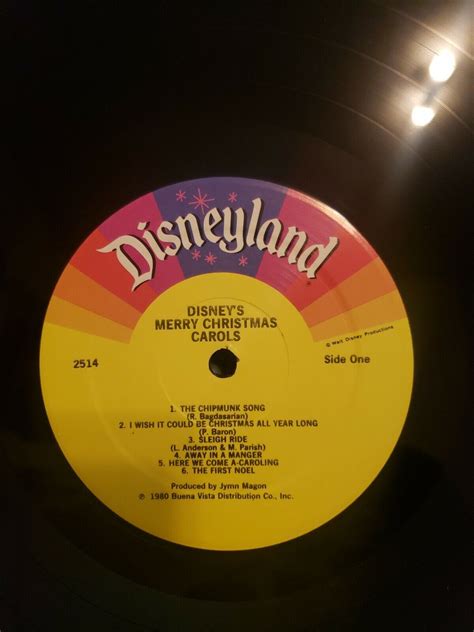 Disney S Merry Christmas Carols 2514 LP Good VG Walt Disney