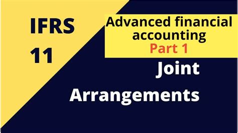 Joint Arrangement Ifrs Joint Operation Joint Venture Advanced