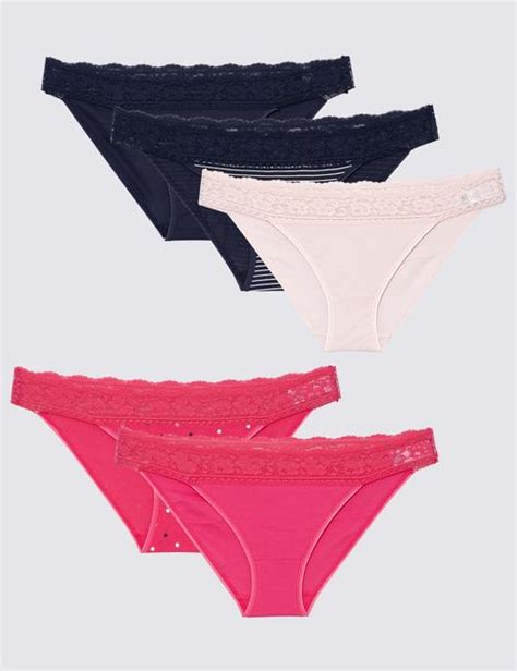 5 li Dantel Detaylı Bikini Külot Seti Marks Spencer