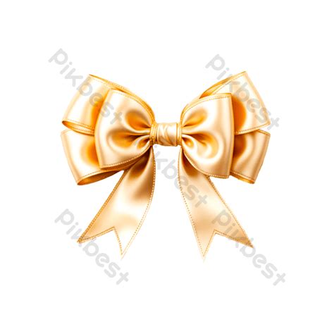 Elegant Gold Ribbon Bow Isolated PNG Images | PSD Free Download - Pikbest