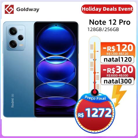 Rom global xiaomi redmi note 12 pro 128gb 256gb smartphone dimensão