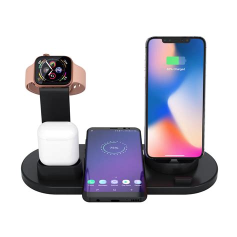 Wireless Charger Dock 4in1 Multiple Device Fast Charging Station Qi Fast Wireless Charging Stand