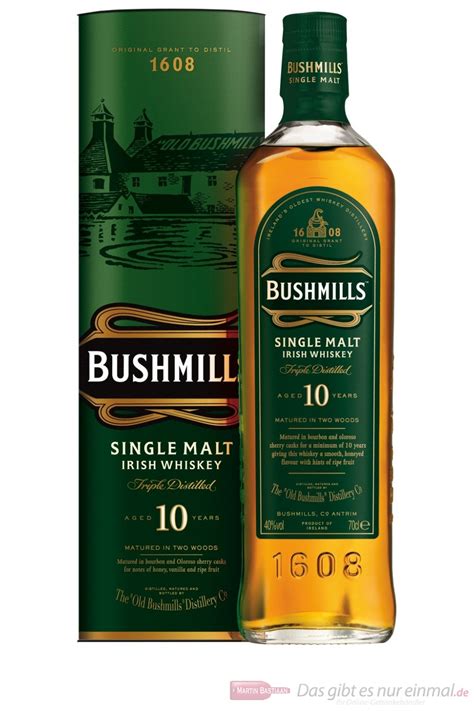 Bushmills 10 Jahre Old Design Single Malt Irish Whiskey 40 0 7l