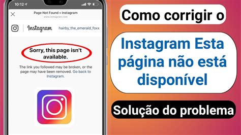 Como Consertar O Instagram Esta P Gina N O Est Dispon Vel Problema