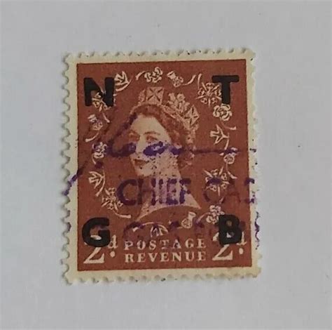 Gb Used D Wilding Definitive Pre Decimal Stamp Ntgb Overprint Qe