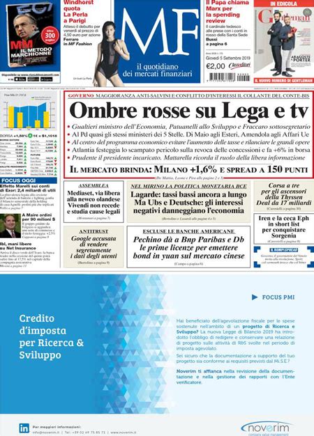 Le Prime Pagine Di Gioved Settembre Il Post