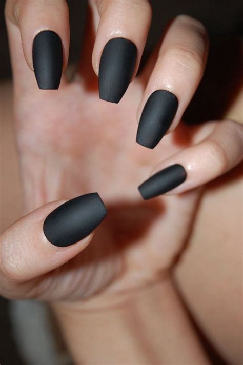 The Best Matte Black Nails Ideas On Pinterest Matt Nails Black