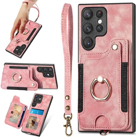 S22 Ultra Casecard Holder Wallet For Galaxy S22 Ultra Casering Holder Standrfid