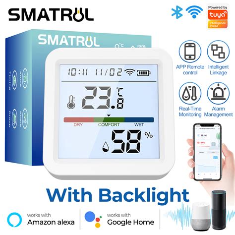 Smatrul Tuya Wifi Smart Temperature Humidity Sensor Real Time